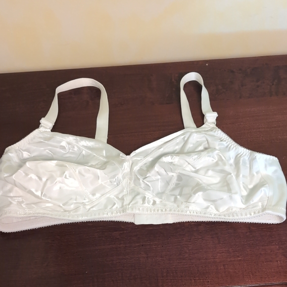 Just My Size Vintage Nylon And Spandex Bra 46 C Style 1960 Tulip Pattern - Picture 1 of 10